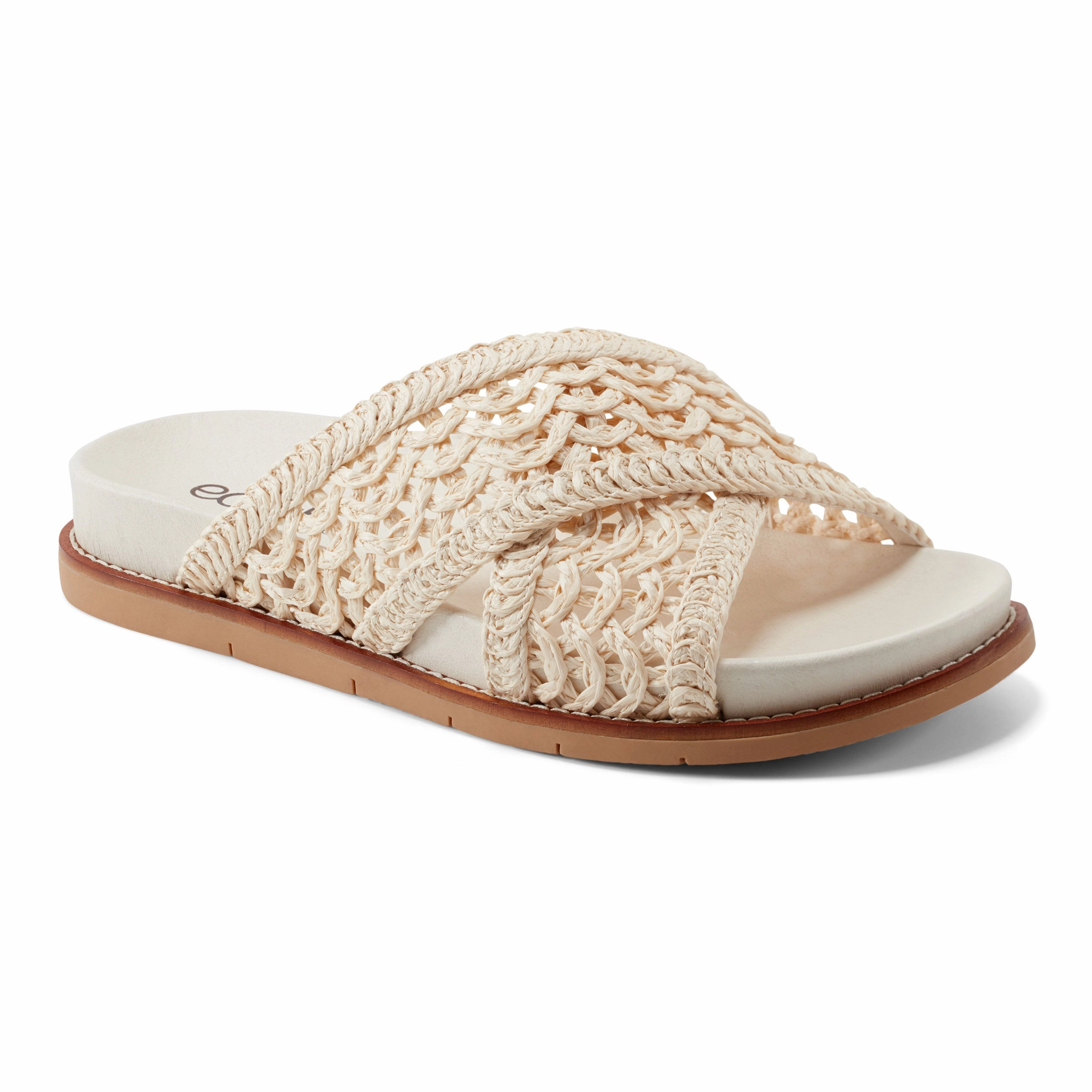Relaxed Look Flurry Round Toe Slip-on Flat Casual Sandals