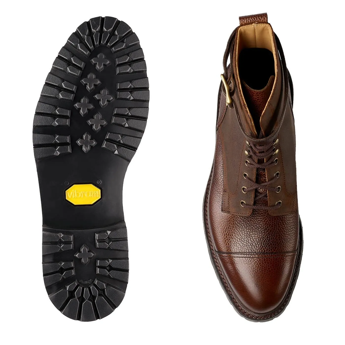 Quick Drying City Walking Trail Ready Aldershot Dark Brown Scotch Grain & Dark Brown Rough-Out Suede