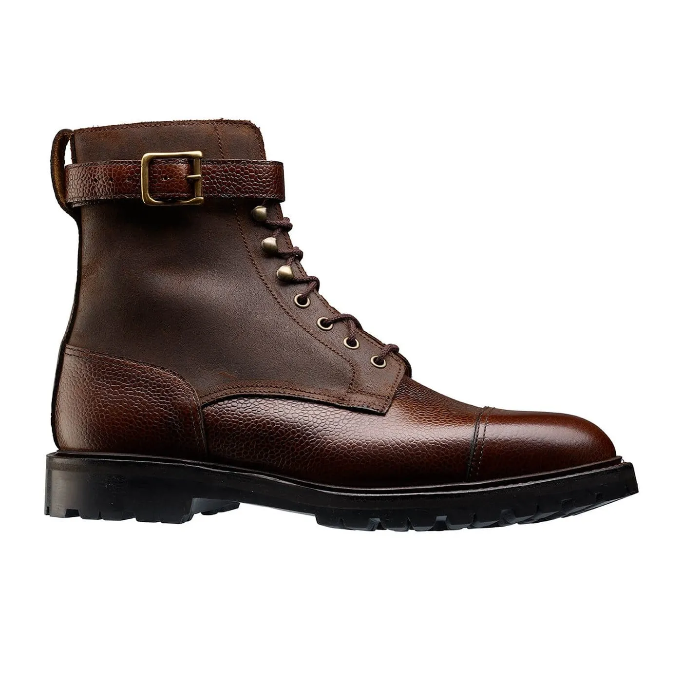 Aldershot Dark Brown Scotch Grain & Dark Brown Rough-Out Suede Field Work Feather Light Rural Traveler