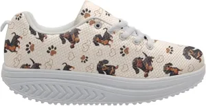 FOR U DESIGNS Fashion Women's Strength Fitness Walking Sneaker Platform Swing Wedges