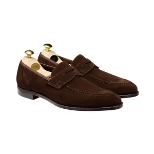 Teign Dark Brown Suede Wardrobe Base Leather Upper