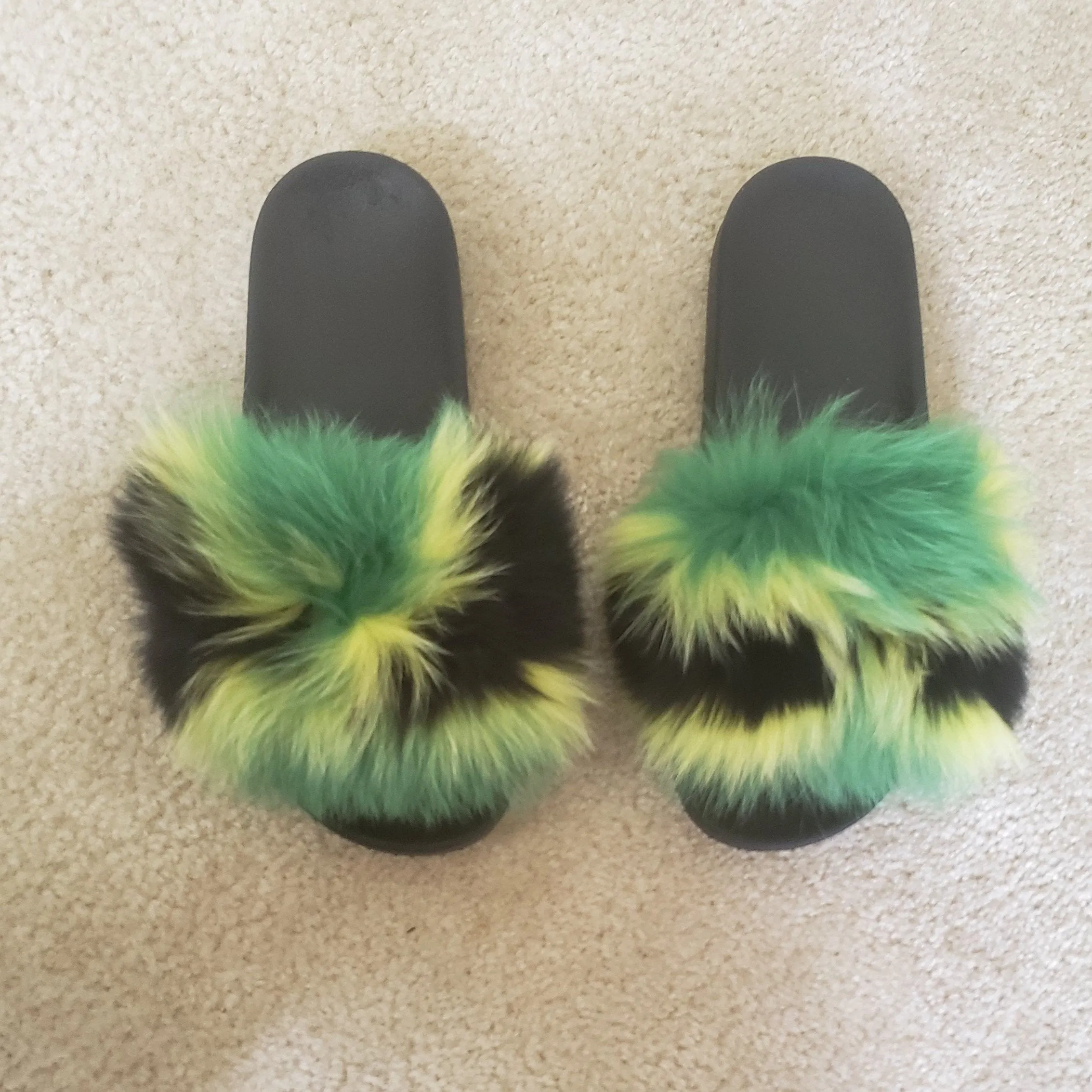 Fox Fur Slippers