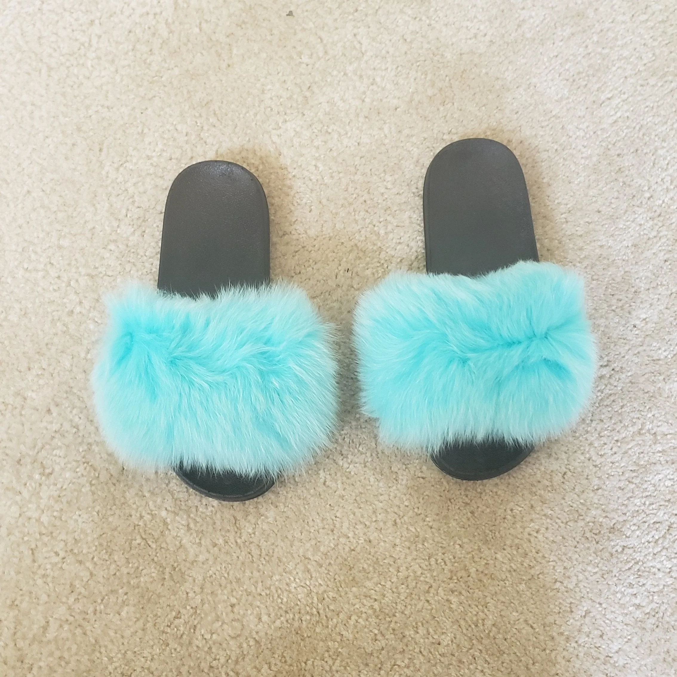 Fox Fur Slippers
