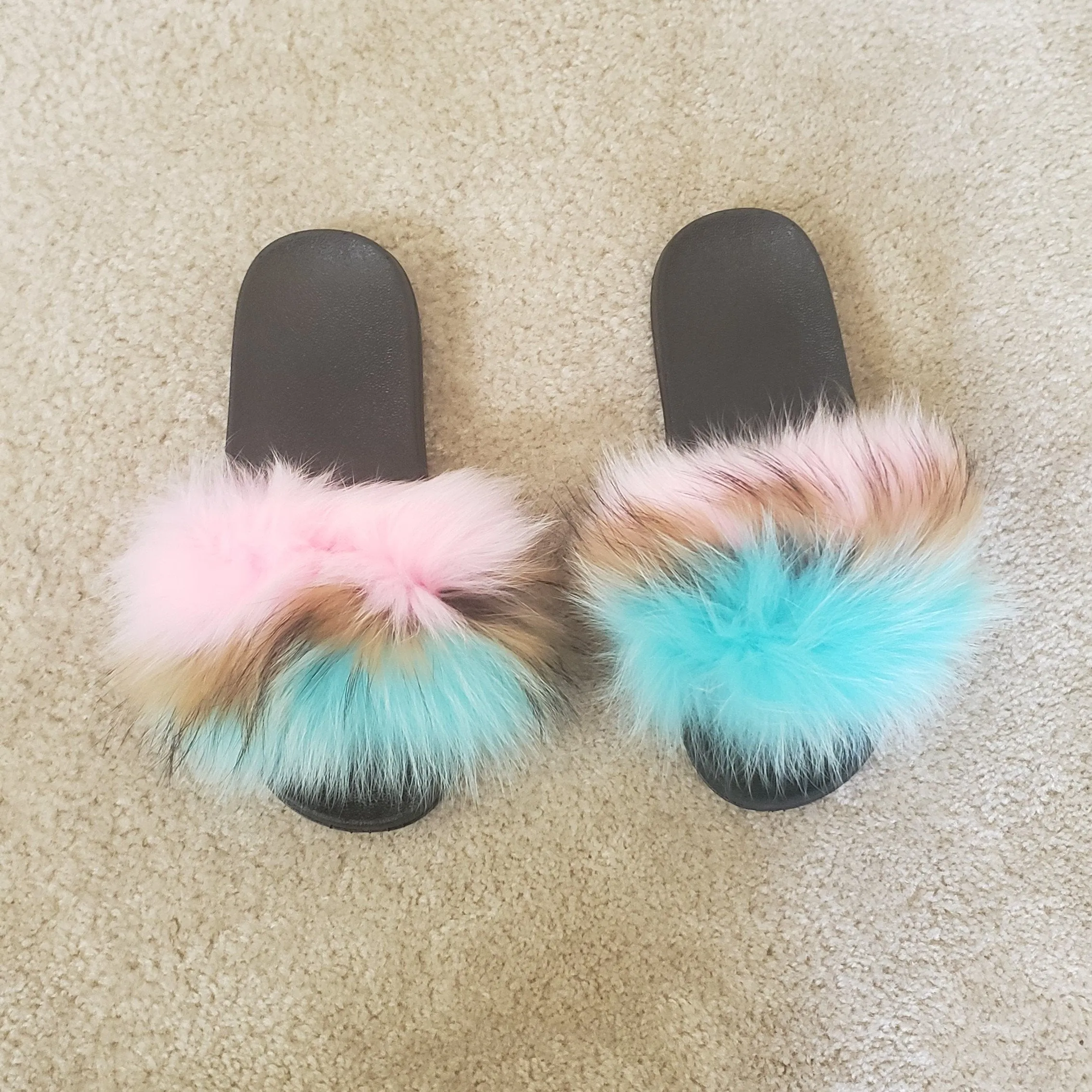 Fox Fur Slippers