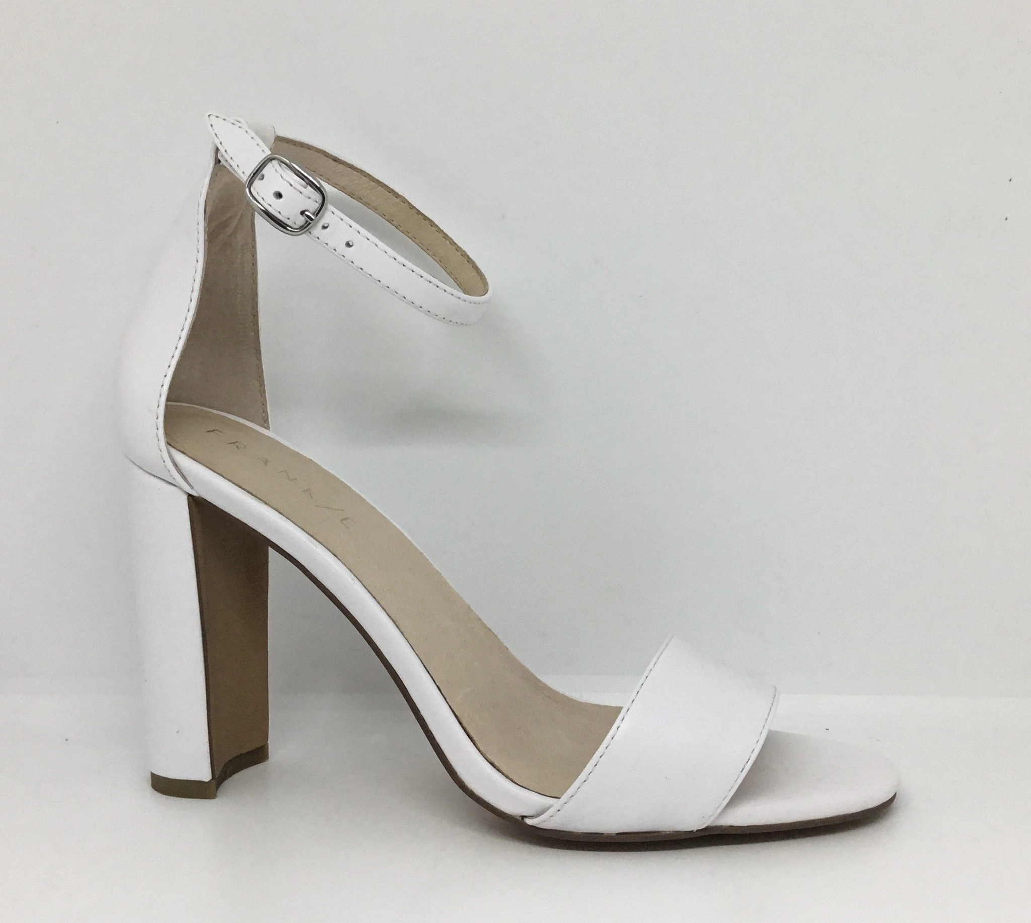 Frankie Sassy-W White Leather Heel Winter Spark