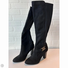 Flexible Frame River Crossing Boots Knee Heels By Kelly And Katie In Black, Size: 7.5