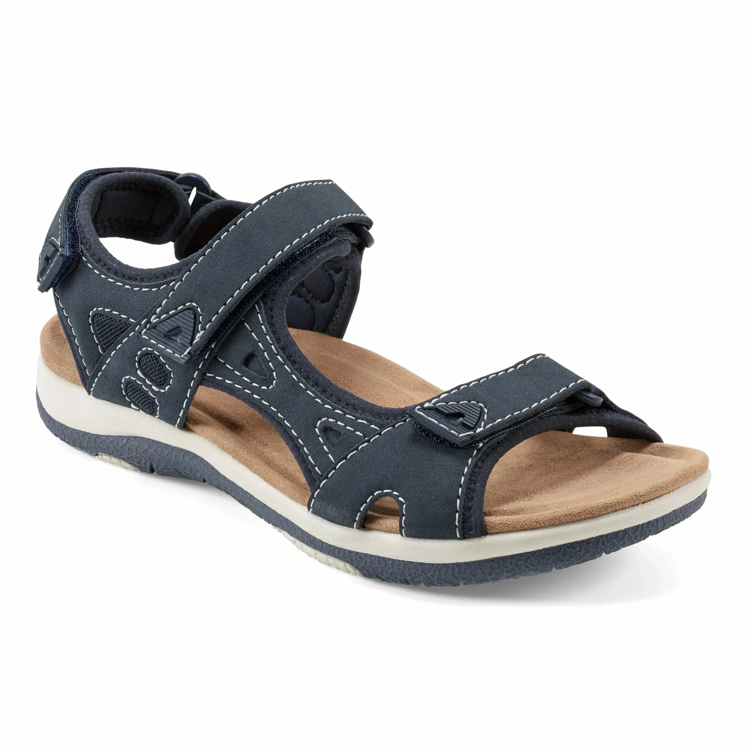 Leather Upper flat sandals Skylar Round Toe Lightweight Casual Flat Sandals