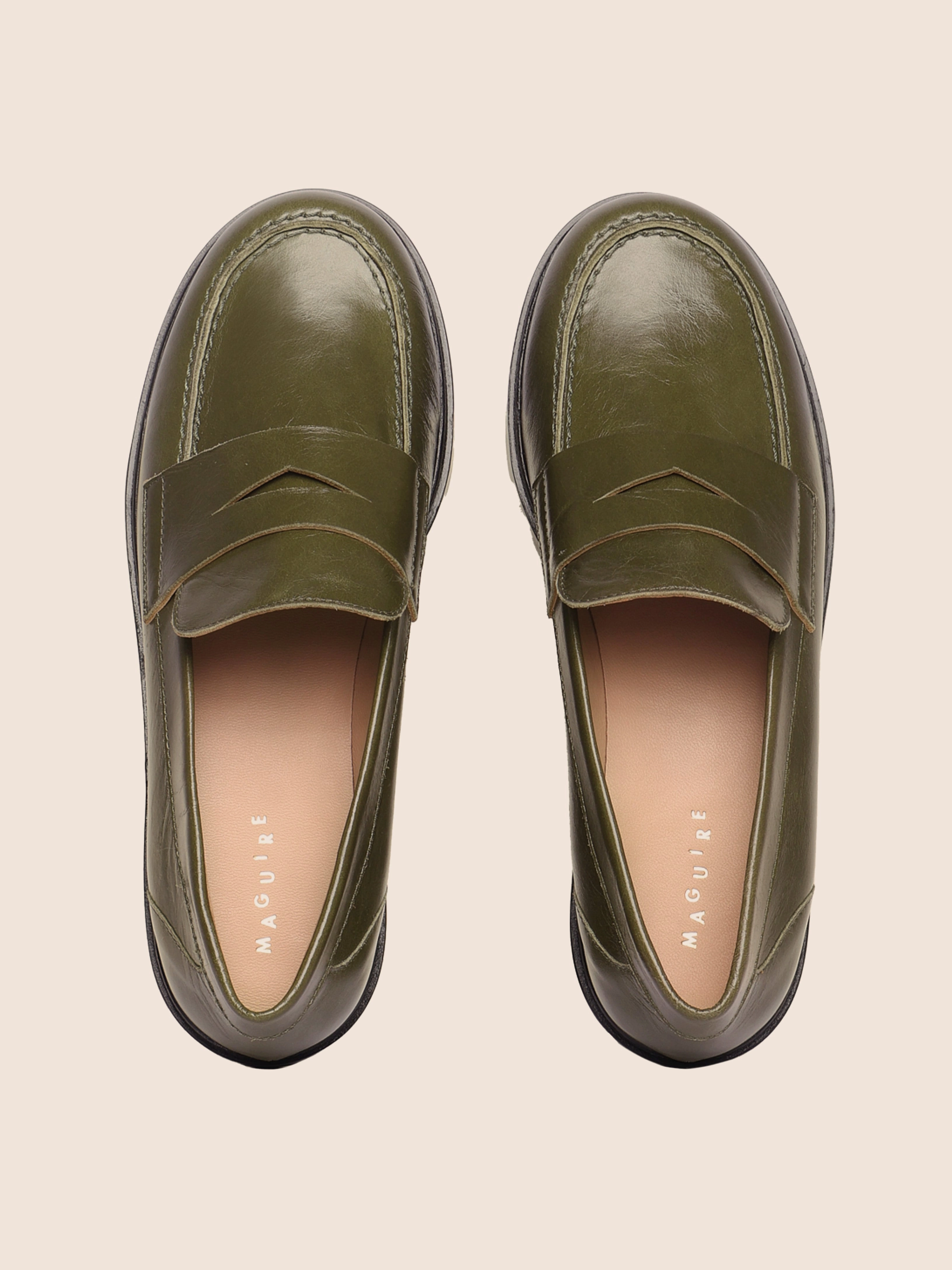 Timeless Design Flats Orio Olive Loafer