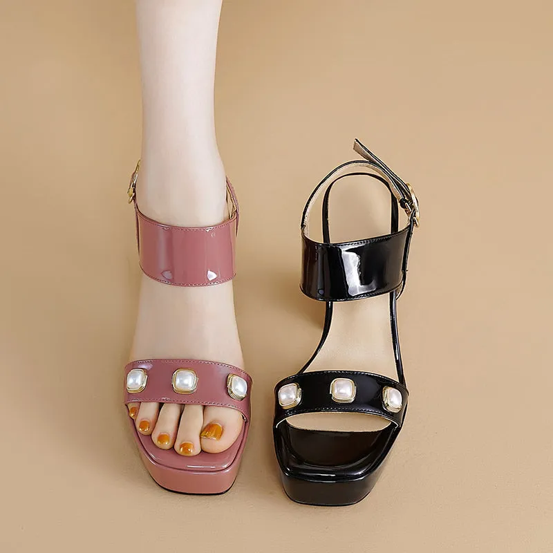 Funki Buys | Shoes | Women's Chunky High Heel Platform Shoes