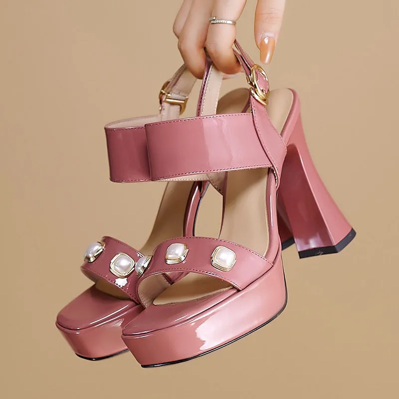 Funki Buys | Shoes | Women's Chunky High Heel Platform Shoes