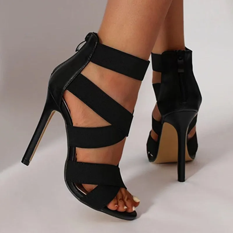 Funki Buys | Shoes | Women's High Strappy Bandage Stilettos