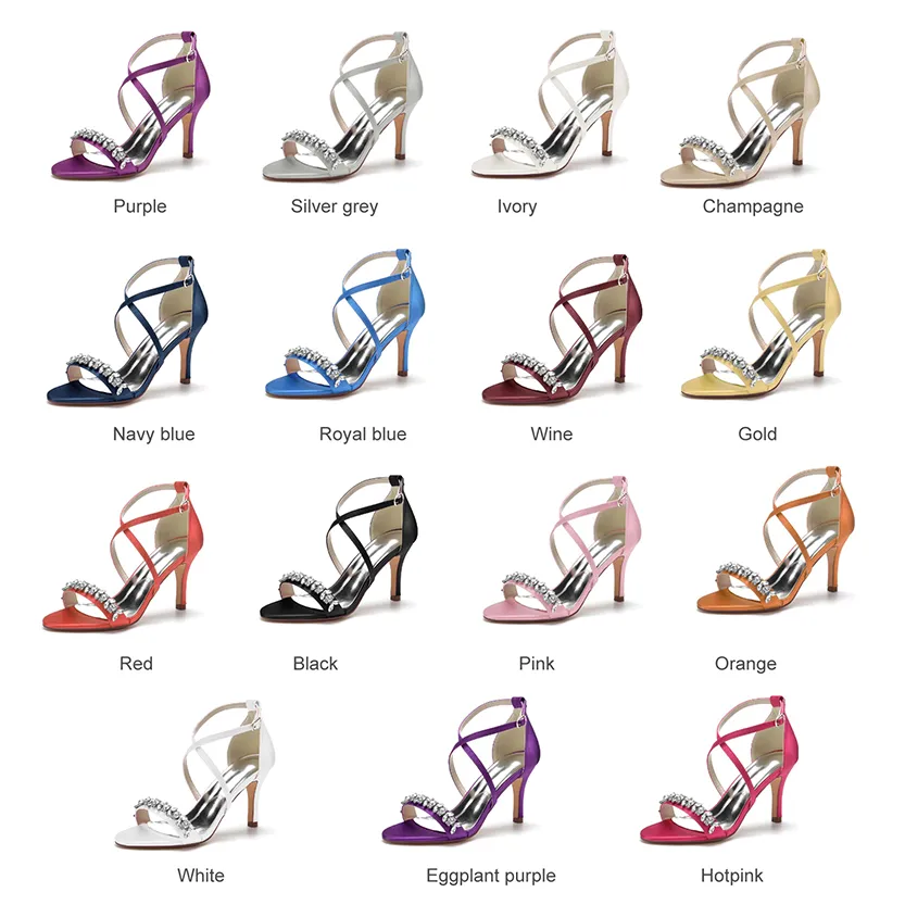 Funki Buys | Shoes | Women's Strappy Satin Bridal Sandals