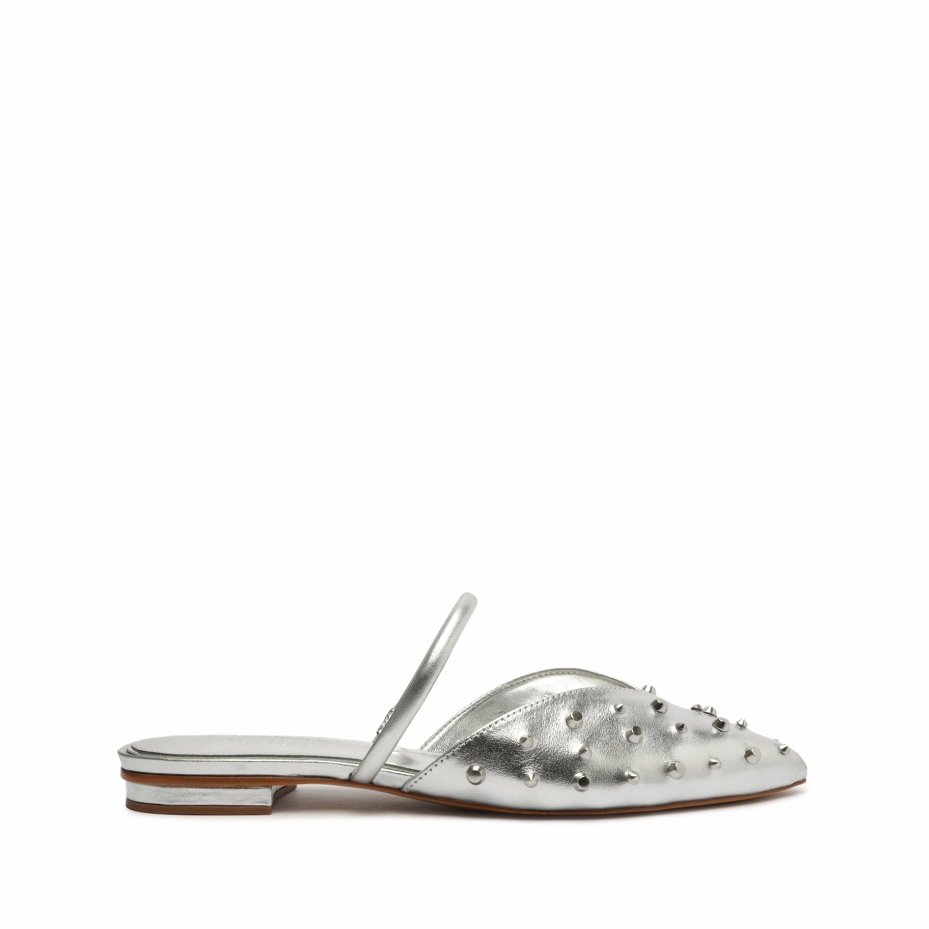 Gayle Metallic Leather Flat Garden Mood
