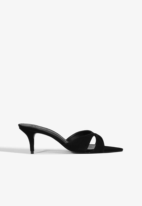 Lightweight EVA Construction Hilda Leaf Mule Suede Sandal