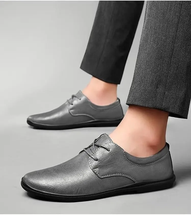 Genuine Leather Shoes, Pointed Toe Business Dress High-end Mens Formal Shoes Breathable Comfortable Shoes