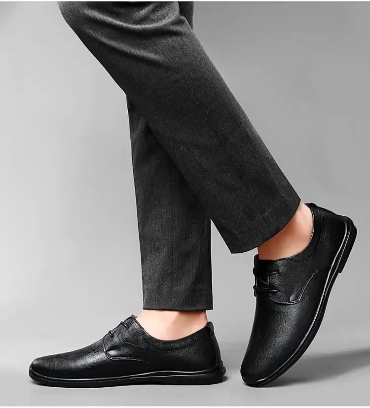 Genuine Leather Shoes, Pointed Toe Business Dress High-end Mens Formal Shoes Breathable Comfortable Shoes