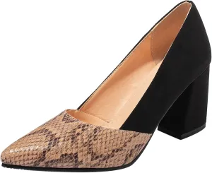 Gicoiz Office Work Formal Shoes Womens Pointed Toe Block Heel Pumps