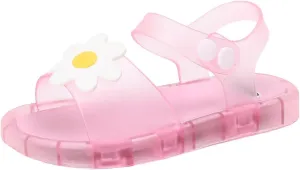 Girls Flat Sandals with Adjustable Ankle Strap Girls Sandals Jelly Western Medium And Large Children's Luminous Lighted Slippers And Boys Double Adjustable Boys