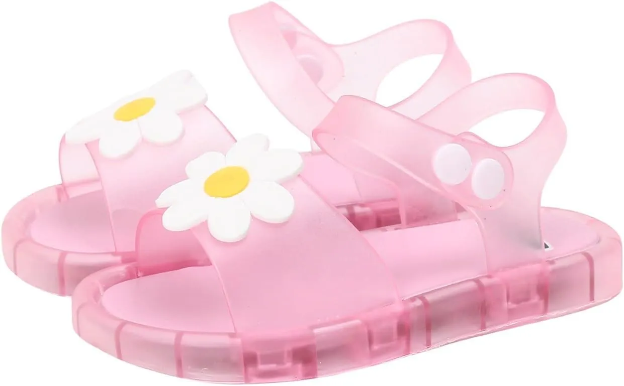 Girls Flat Sandals with Adjustable Ankle Strap Girls Sandals Jelly Western Medium And Large Children's Luminous Lighted Slippers And Boys Double Adjustable Boys