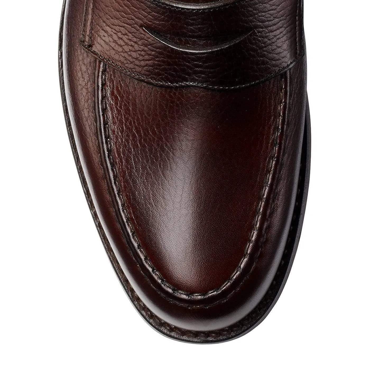 Boston Dark Brown Country Calf Grain Gold Tone