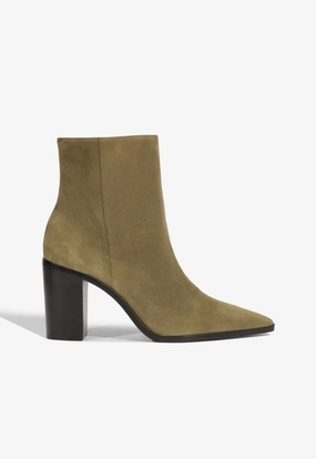 Mikki Block Suede Bootie Designer Style