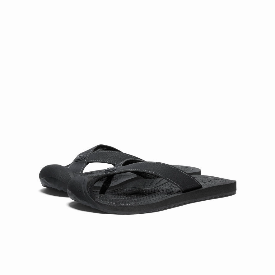 Women's Barbados Flip-Flop  |  Black/Steel Grey Soft Cushioned Footwear Active Line