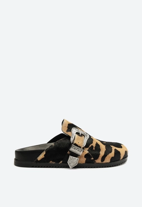 Grace Calf Hair Clog Energy Return System Earth Tone