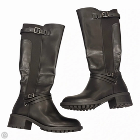 Boots Knee Heels By Jessica Cline In Black, Size: 10 High Traction All Day Wear