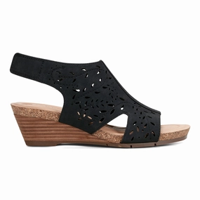Urban Edge Sandal Organization Halin Round Toe Casual Slingback Wedge Sandals