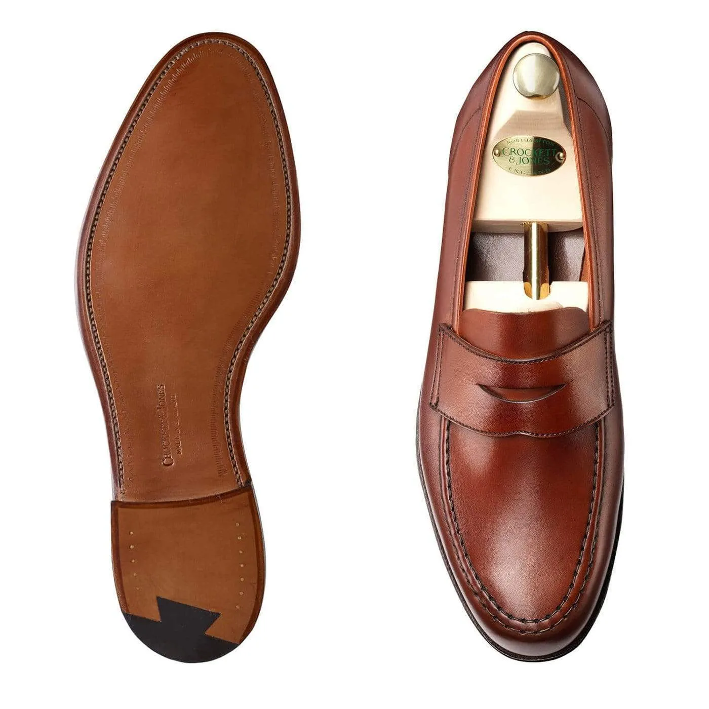 White Clean Harvard Chestnut Burnished Calf