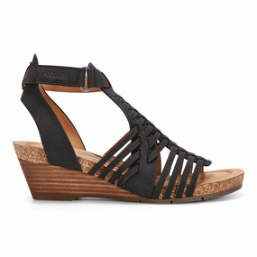 Comfortable Insole Practical Comfort Hattie Round Toe Strappy Wedge Sandals