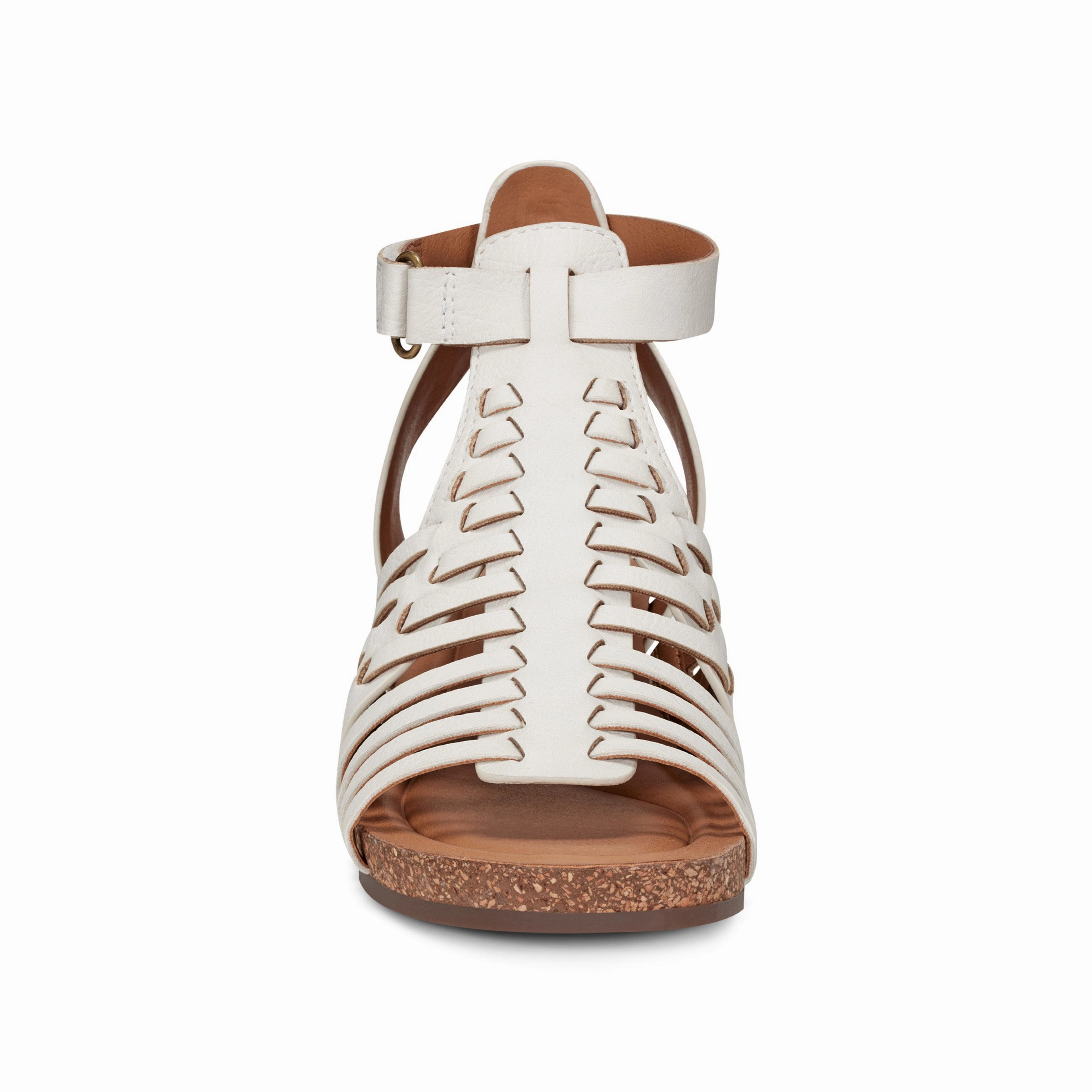 Color Mix Hattie Round Toe Strappy Wedge Sandals