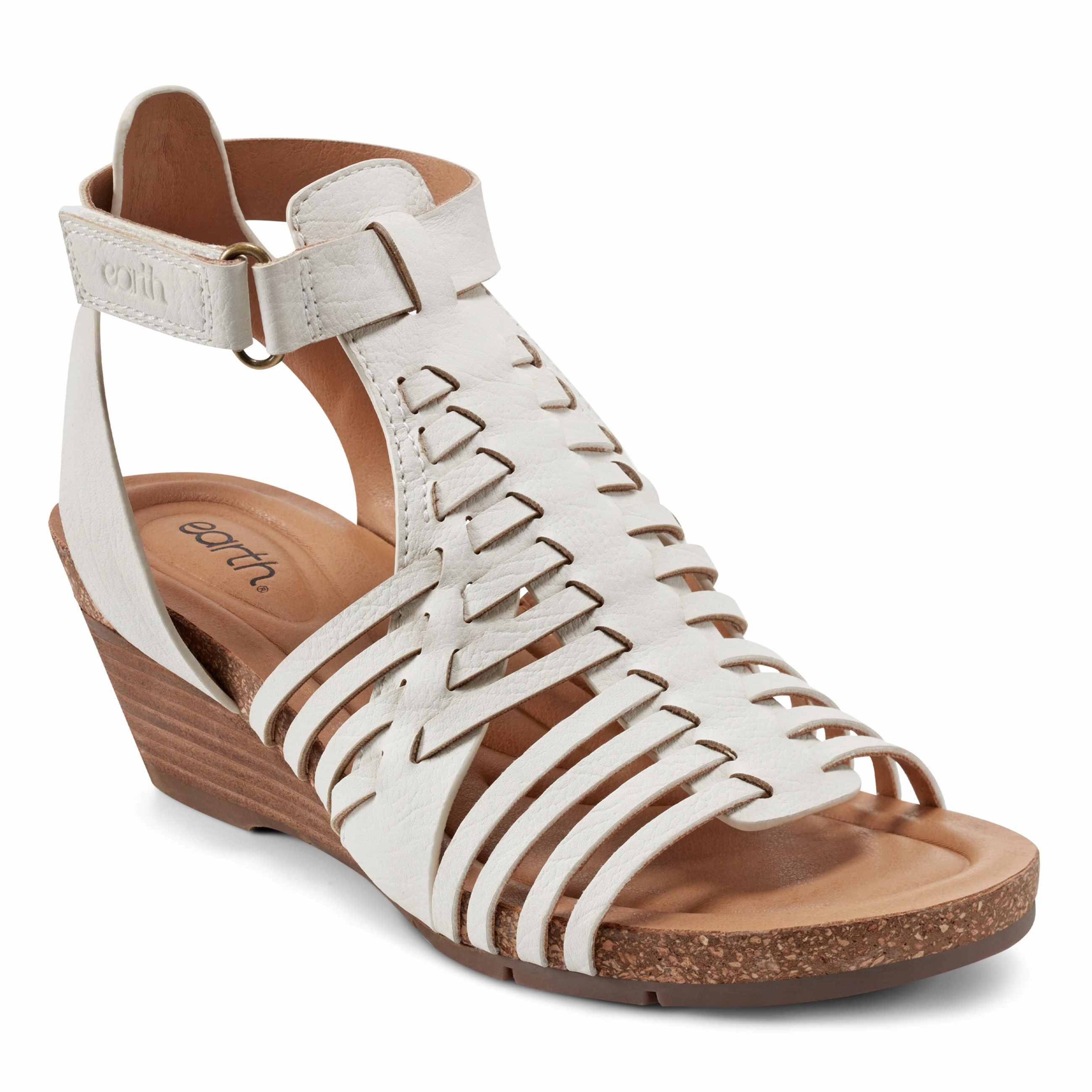 Hattie Round Toe Strappy Wedge Sandals Cool Wear Adjustable Straps