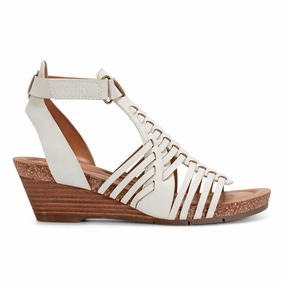 Low Profile Sidewalls Hattie Round Toe Strappy Wedge Sandals