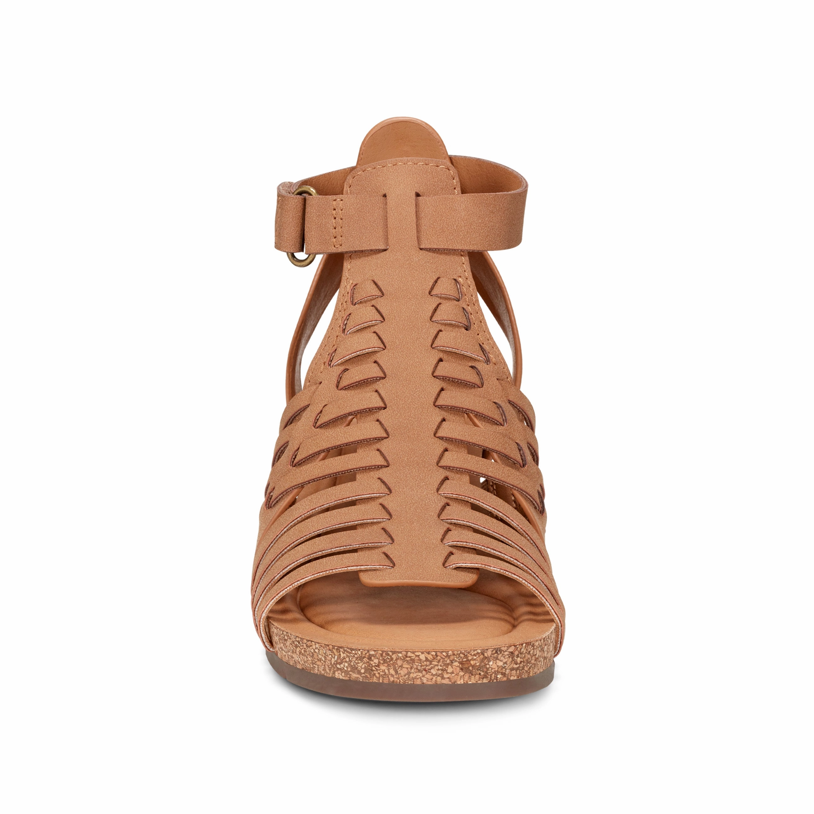 Low Profile Light Trail Hattie Round Toe Strappy Wedge Sandals