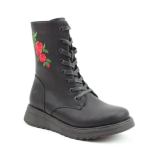 Heavenly Feet "Martina4Rose" Black High Rise Ankle boot