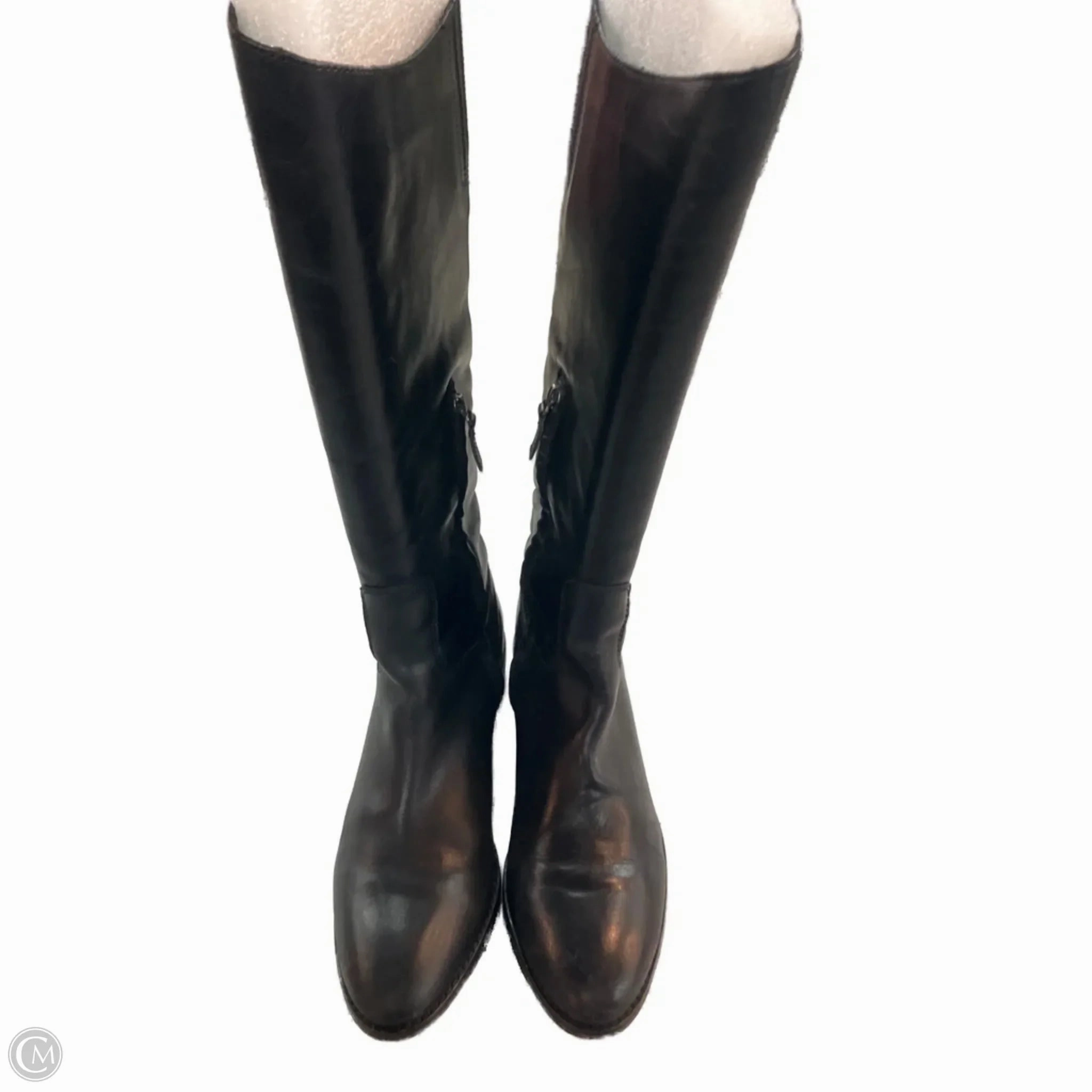 Dressy look Slip Resistant Night Travel Boots Knee Heels By Arturo Chiang In Black, Size: 8.5