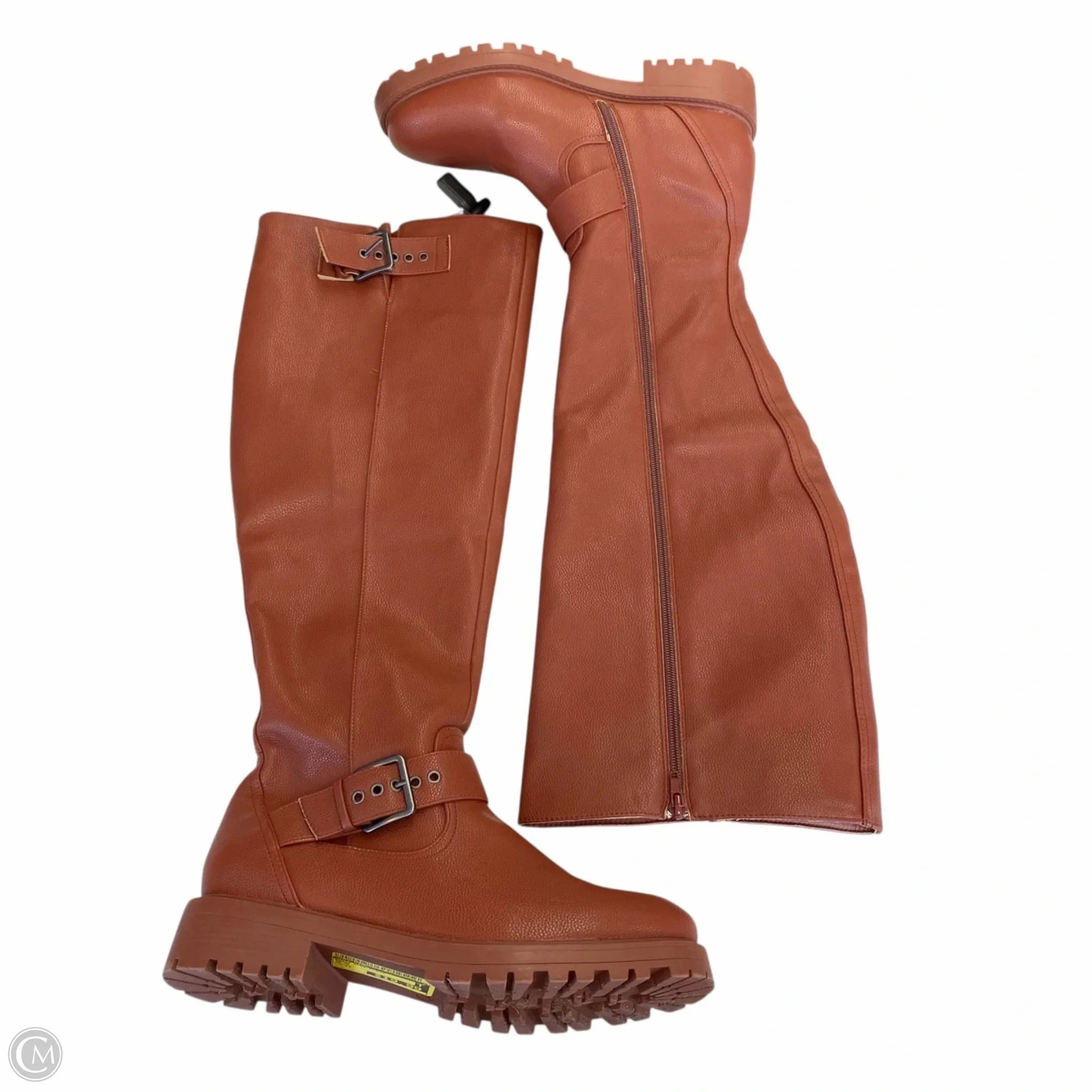 Snow Activity Boots Knee Flats By Wild Diva In Brown, Size: 11
