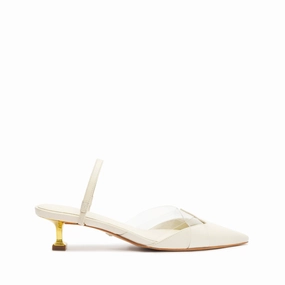 Tori Kitten Vinyl & Leather Pump Moist Guard