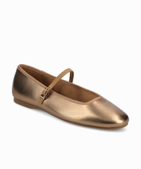 Weatherproof Protective Coating The Hummingbird Mary Jane - Vintage Gold Metal Leather
