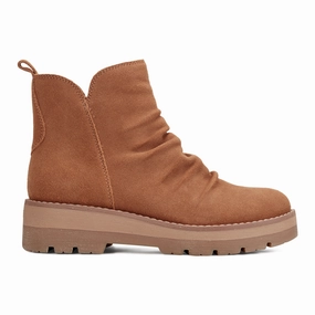 Slip-Resistant Sole portable Yonder Waterproof Ruched Lug Sole Casual Booties