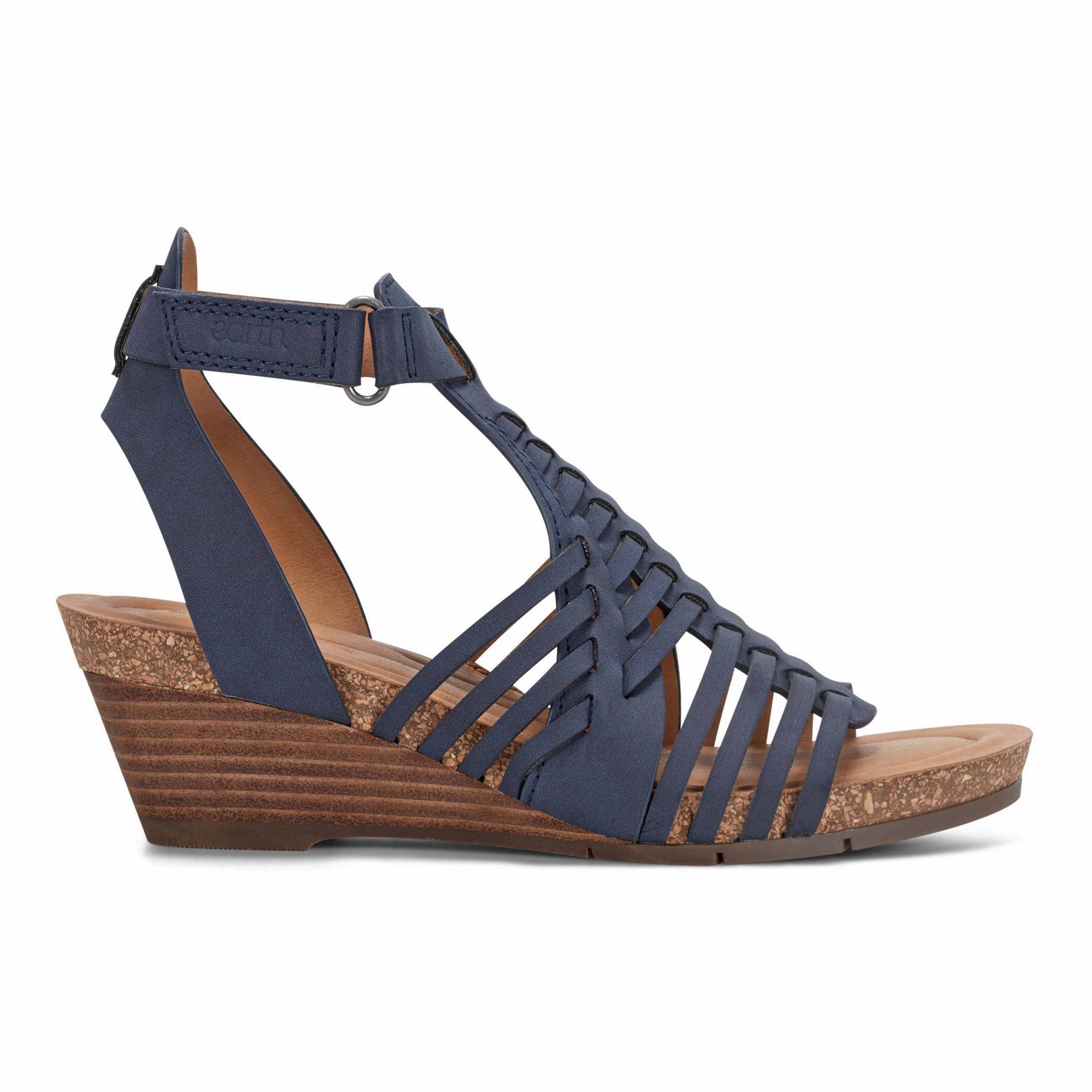 Hattie Round Toe Strappy Wedge Sandals Fashionable And Functional