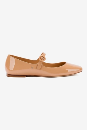 walking shoes Play Glow Blair Ballet Flat In Tan Patent Leather