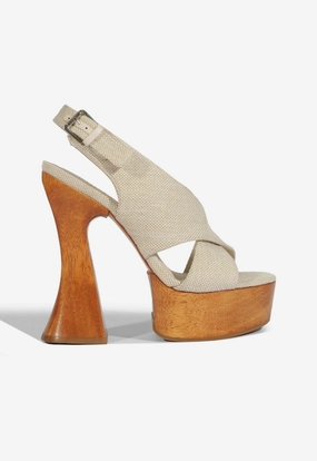 Natural Fiber Lining Jennifer Platform Sandal
