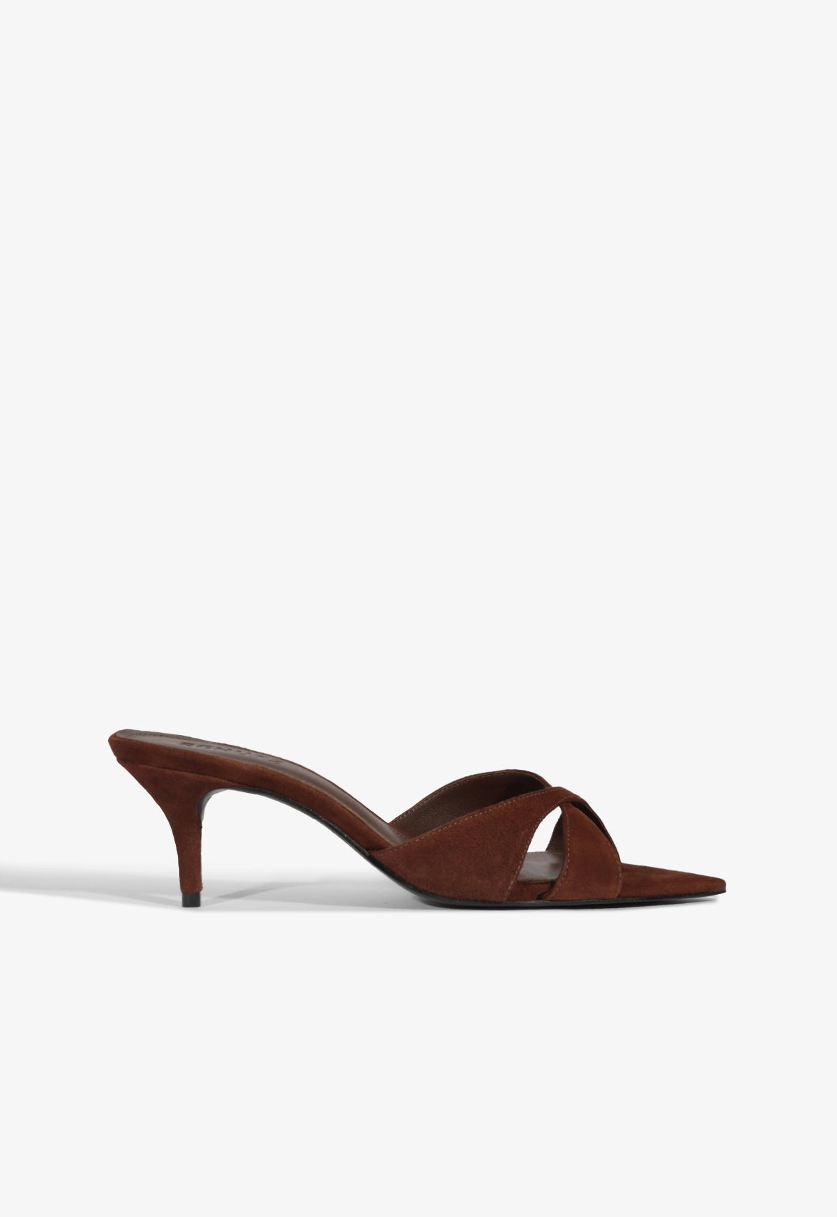 Shore Style Simple Feel Hilda Leaf Mule Suede Sandal