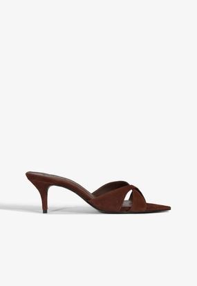 Hilda Leaf Mule Suede Sandal All-day Comfort