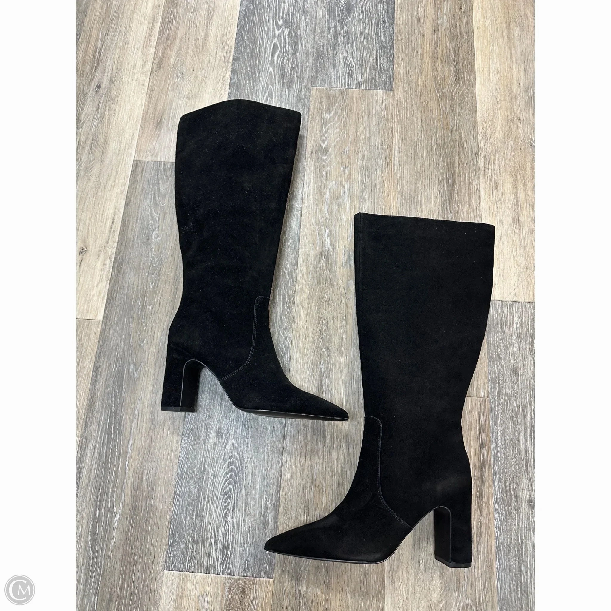 Boots Knee Heels By Steve Madden In Black, Size: 10 Protective Finish Winter Walker