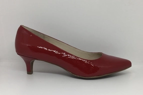 Hush Puppy York Patent Red Kitten Heel Summer Edge Spring Glow