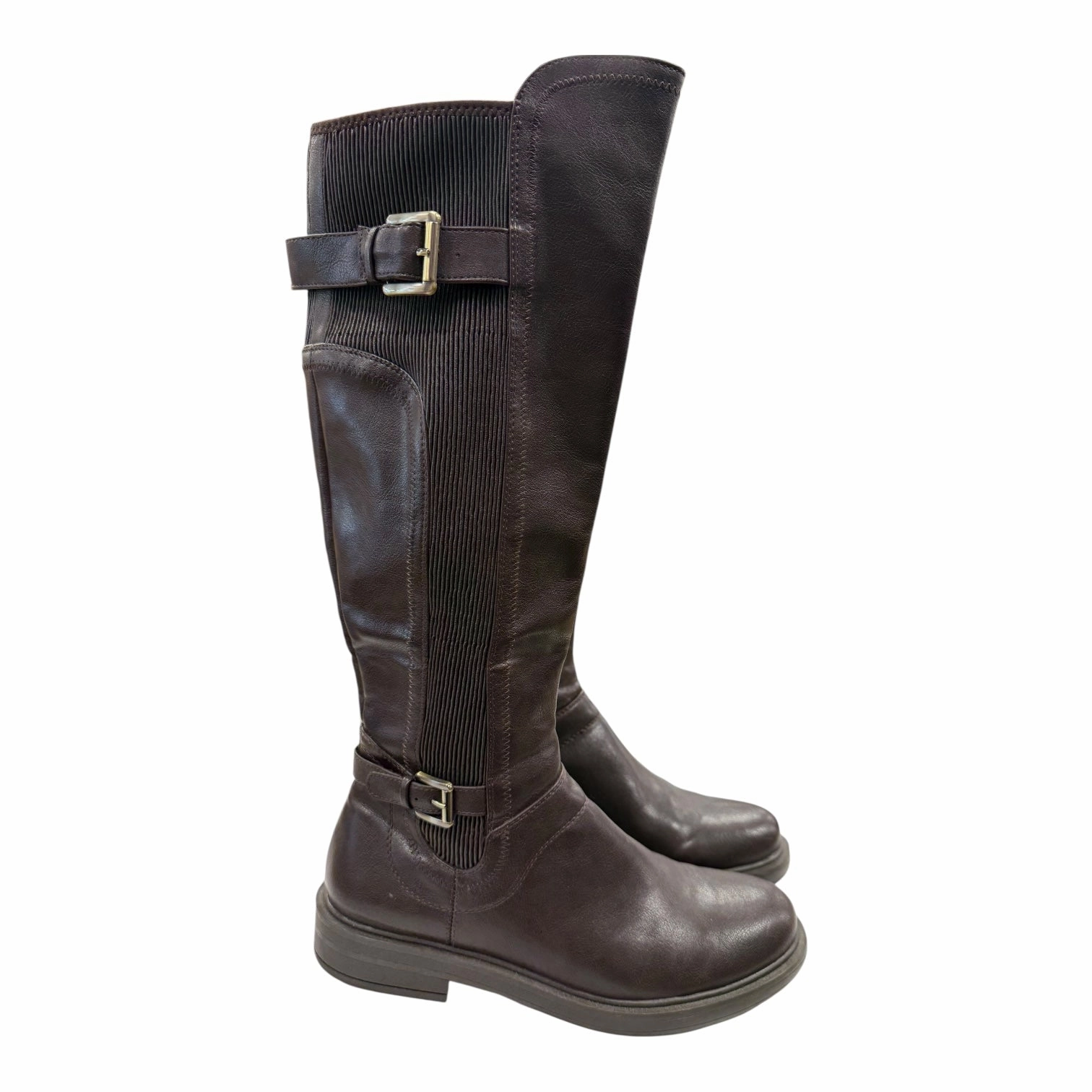 Boots Knee Flats By White Mountain In Brown, Size:8 Breathable mesh