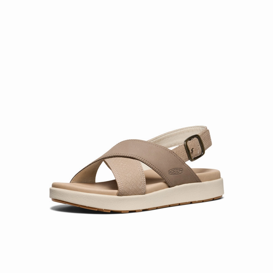 Women's Elle Luxe Cross Strap Sandal  |  Plaza Taupe/Brindle Fresh Touch